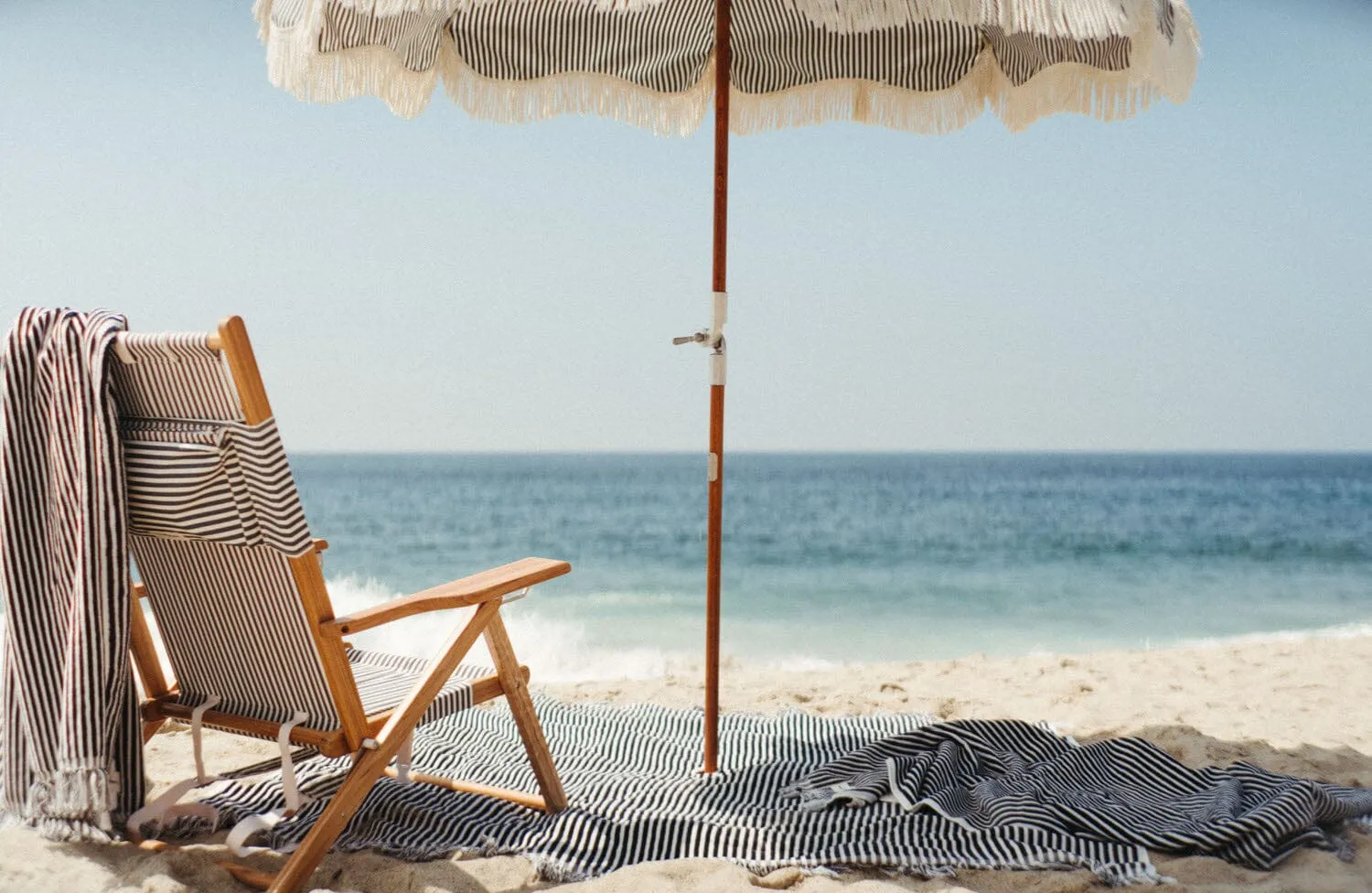 The Beach Blanket - Lauren's Navy Stripe
