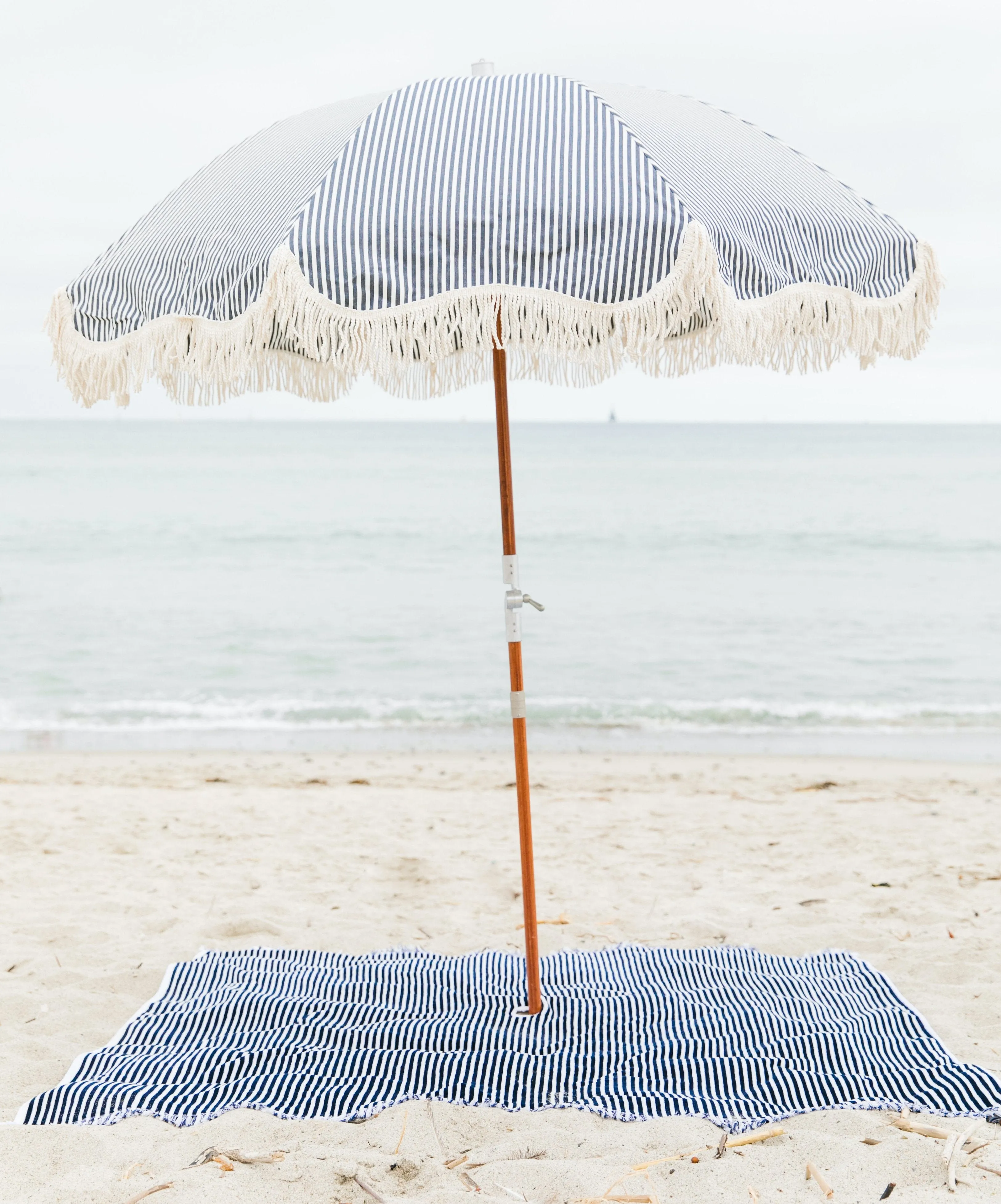 The Beach Blanket - Lauren's Navy Stripe