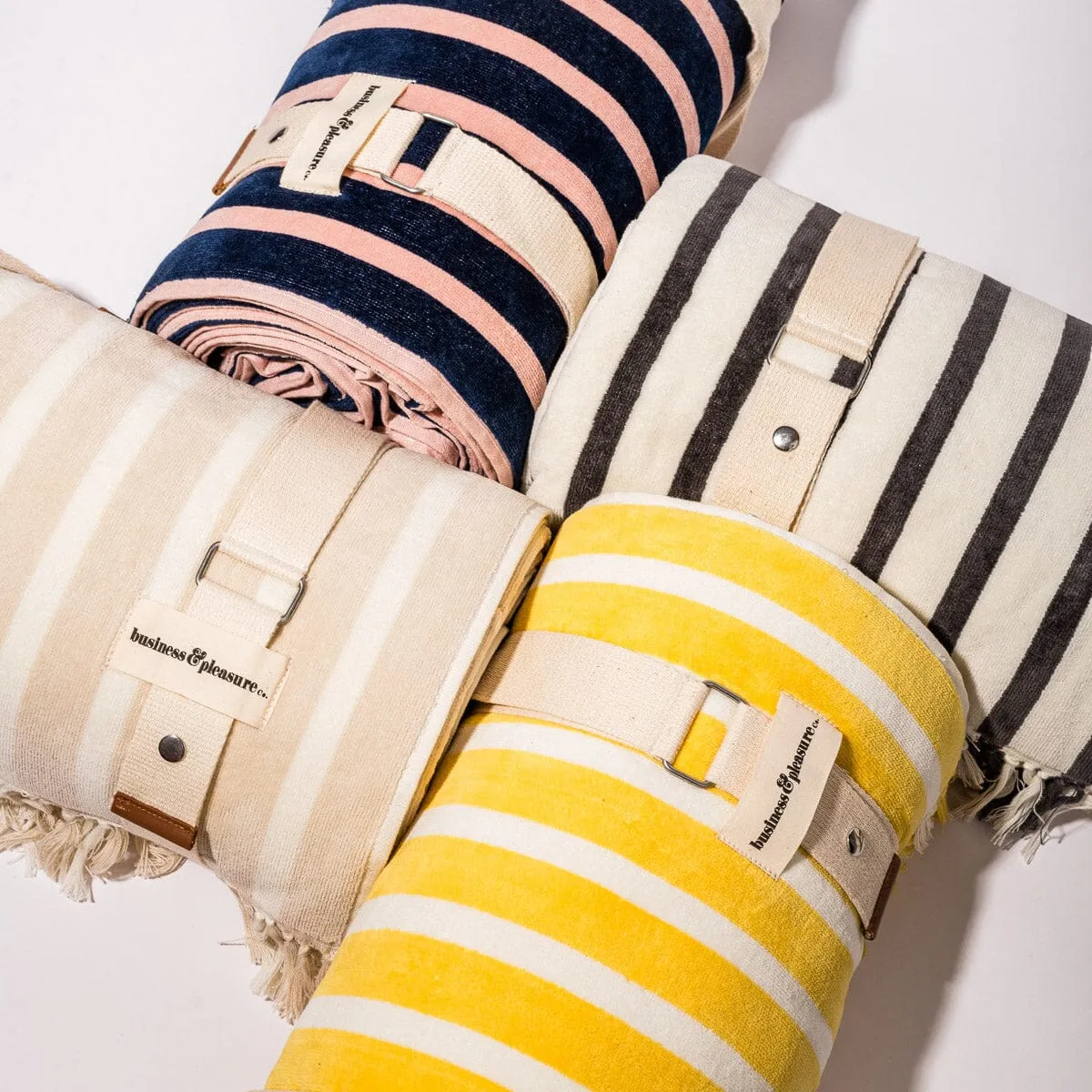 The Beach Blanket - Monaco Black Stripe