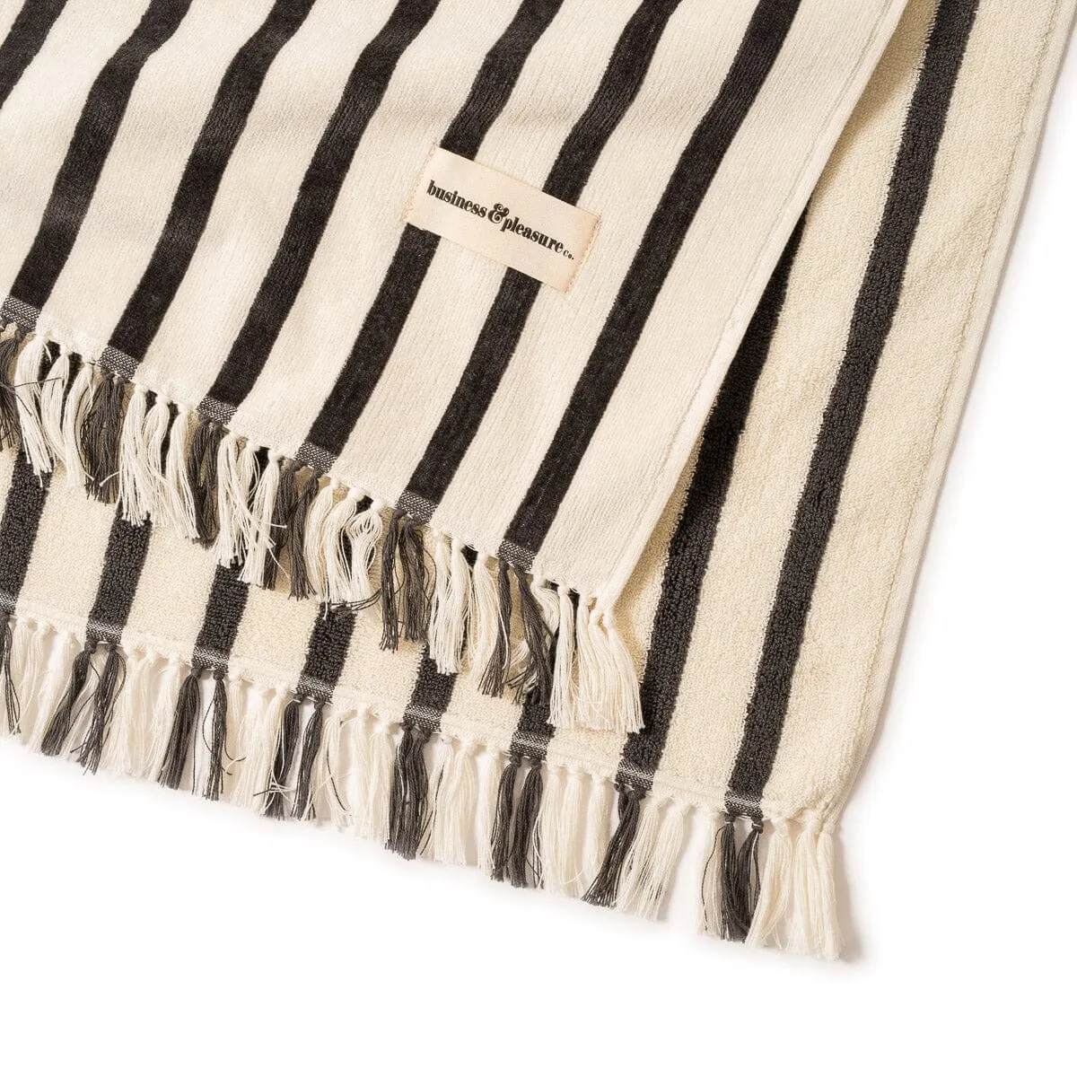 The Beach Blanket - Monaco Black Stripe