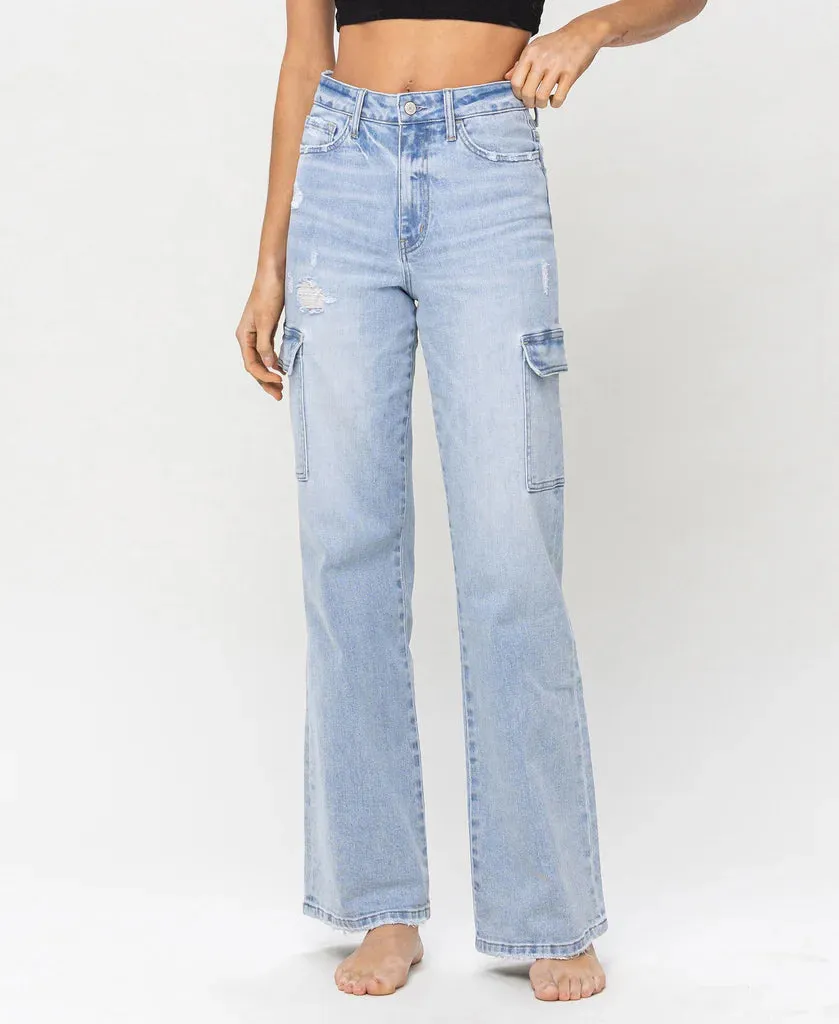 Vervet 90's Cargo Utility Straight Jeans