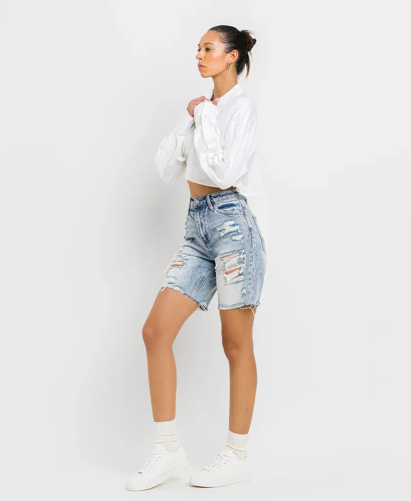 Vervet Amici High Rise Bermuda Shorts