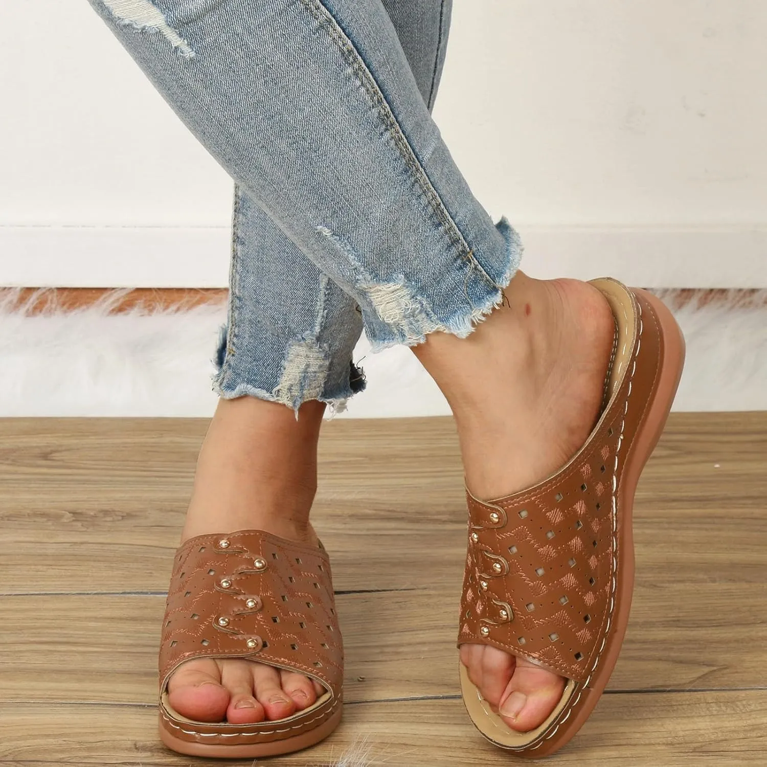 Women's Fashion Slippers Recovery Supportive Athletic Sandals Versatile Sandals Women's Versatile Slides Sandals