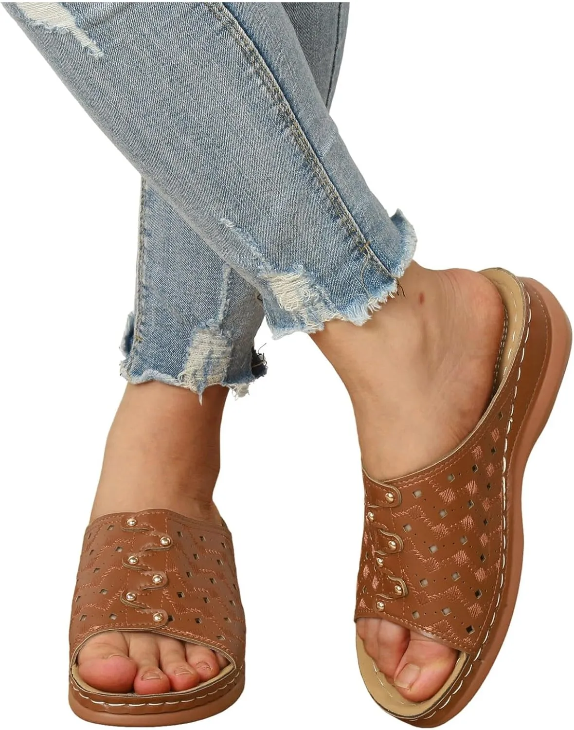 Women's Fashion Slippers Recovery Supportive Athletic Sandals Versatile Sandals Women's Versatile Slides Sandals