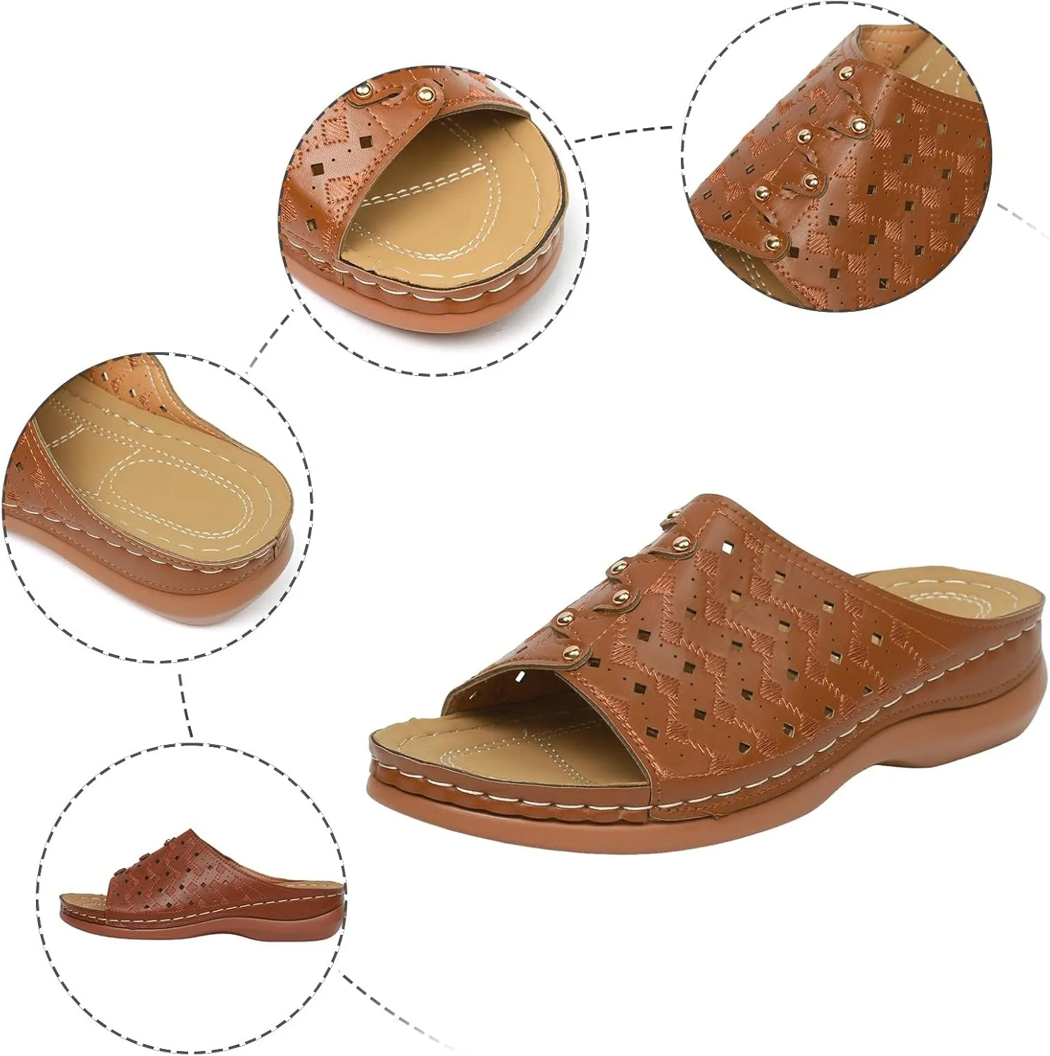 Women's Fashion Slippers Recovery Supportive Athletic Sandals Versatile Sandals Women's Versatile Slides Sandals