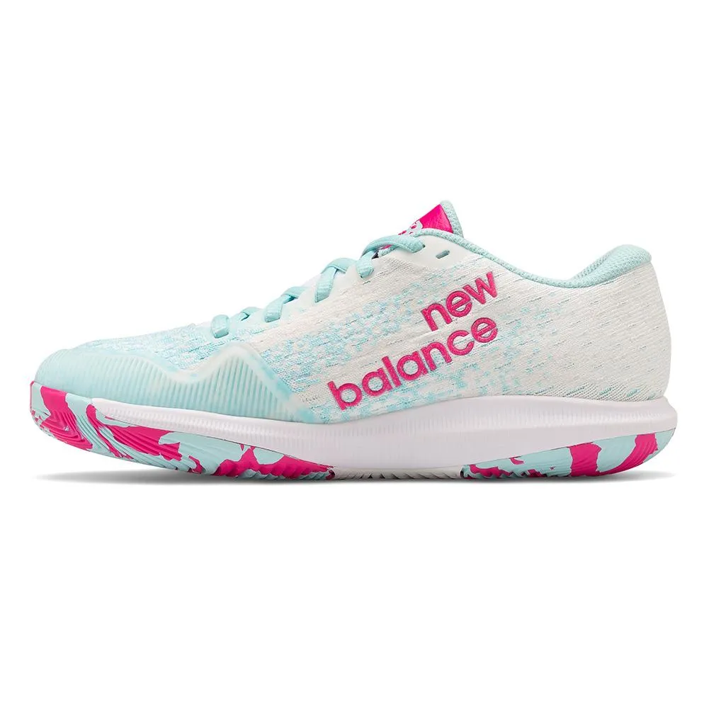 Women's FuelCell 996v4.5 B Width Tennis Shoes White and Pink Glo