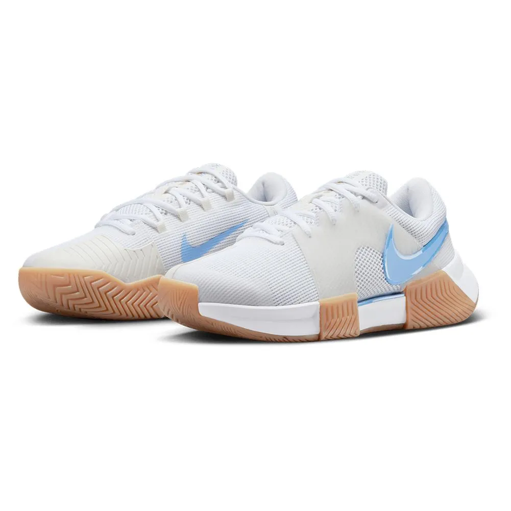 Women's Zoom GP Challenge 1 Tennis Shoes White and Light Blue